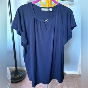 Susan Graver Short Sleeve Blouse